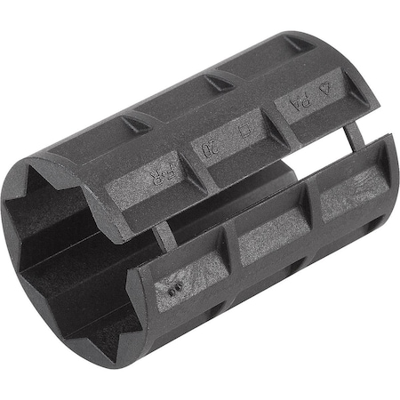 Kipp Reducing Bushing For Square Tubes A=20, 25, B=30, Thermoplastic Black K0492.13020